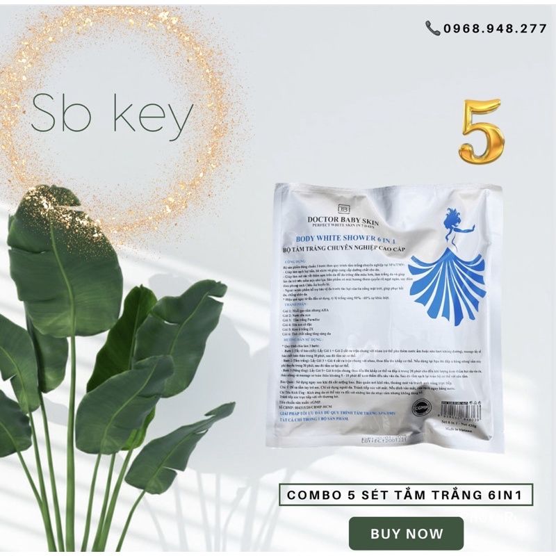 5 SÉT TẮM TRẮNG BODY CAO CẤP 6IN1