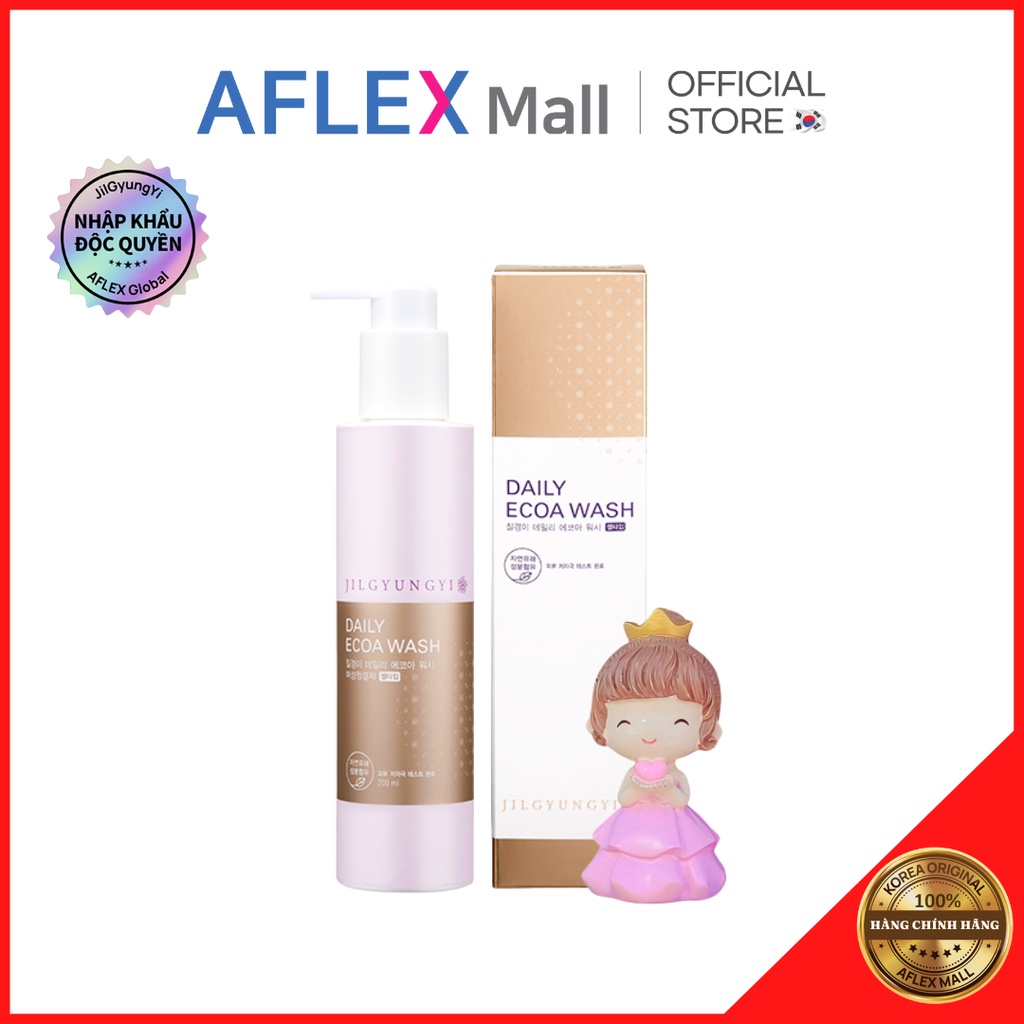 Dung dịch vệ sinh phụ nữ, gel phụ khoa Jilgyungyi Gold Gel khử mùi, giảm ngứa vùng kín dành cho da khô 200ml