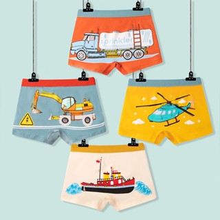 Set 4 Quần Lót Boxer Chất Liệu Cotton Cao Cấp Thời Trang Cho Bé Trai