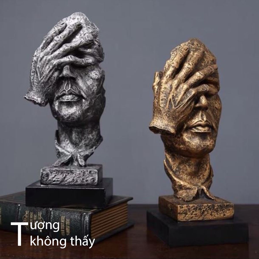 Tượng tam không decor phòng 247 mô hình nghệ thuật kích thước 35cm, , nhằm nhắc nhở bạn đối nhân sử thế.