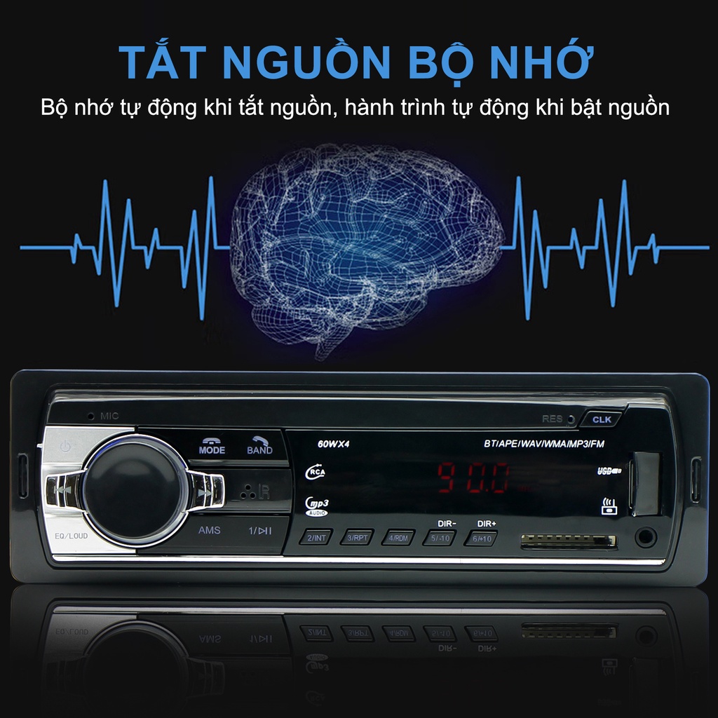 Máy nghe nhạc mp3, Đầu Nghe Nhạc Ô Tô 12V，JSD-520,Đầu phát âm thanh nổi trên xe hơi Bluetooth Radio MP3 / USB / SD/ AUX-IN /FM