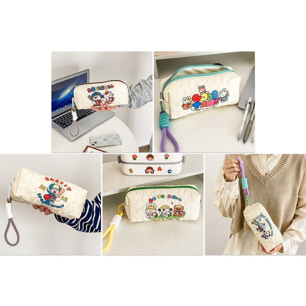 Túi Đựng Bút / Mỹ Phẩm Cỡ Lớn In Hình Chú Cún Dễ Thương Cho Học Sinh