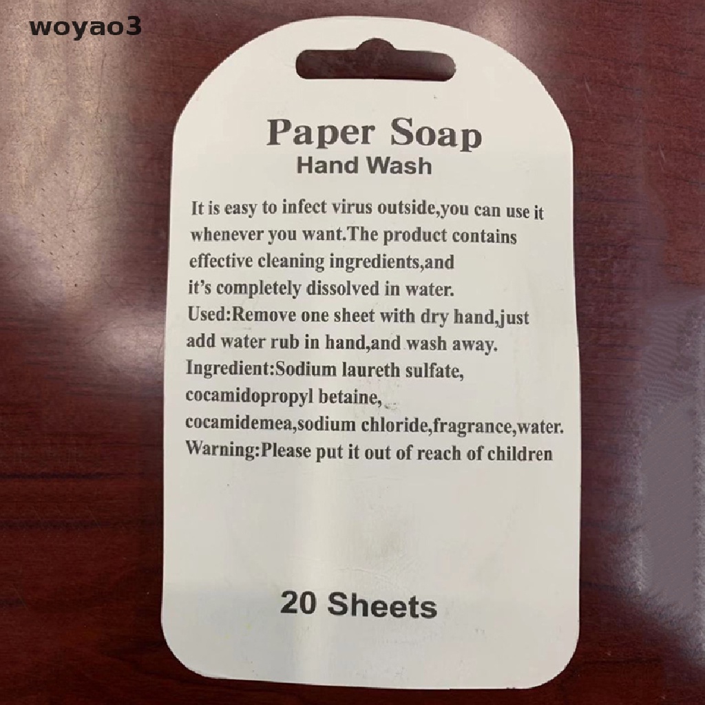Hộp 20 Giấy Xà Phòng Có Thể Phân Hủy woyao3