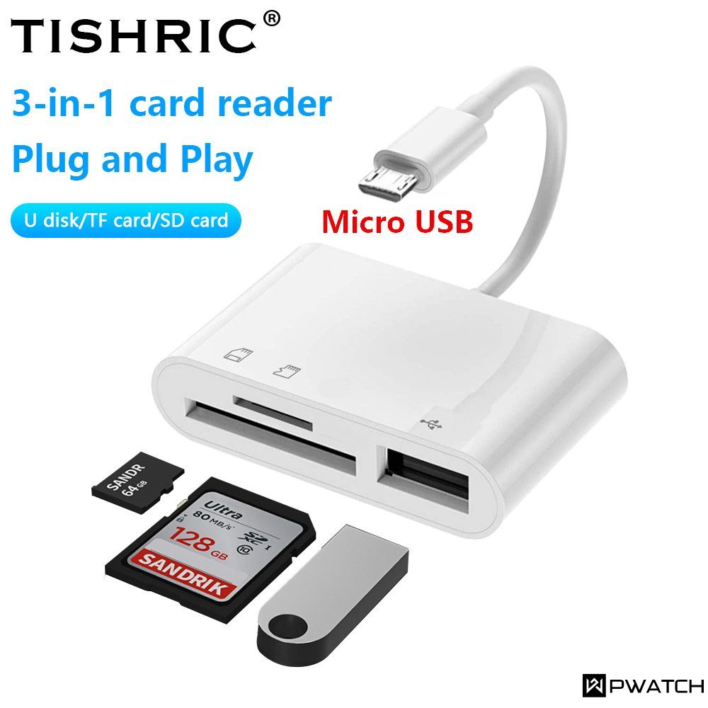 Đầu Đọc Thẻ Đa Năng Cáp Usb Otg Type C Sang Sd, Bộ Chuyển Đổi Đầu Đọc Thẻ Micro Sd/Tf Truyền Dữ Liệu Cho Macbook Samsung Huawei Xiaomi Điện Thoại Máy Tính Xách Tay [Pwatch】