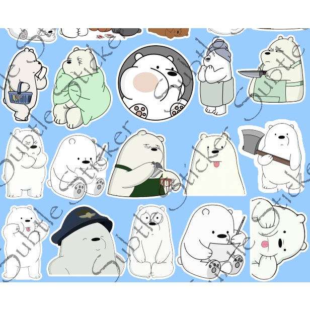 - Set 10/15 Sticker Ice Bear dán trang trí vali, điện thoại, laptop, mũ bảo hiểm.. siêu đẹp