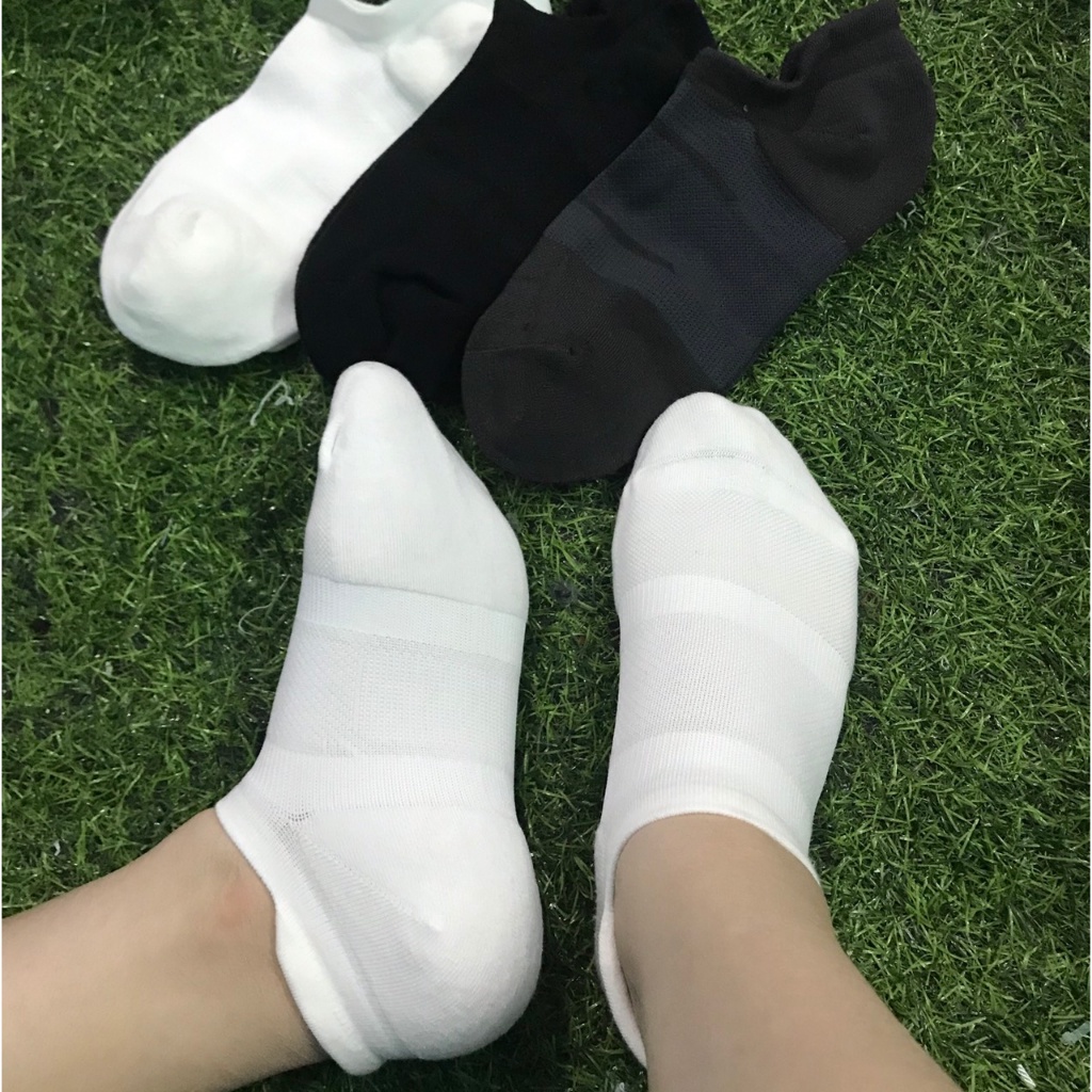 Tất nam nữ cố ngắn vớ hàng hiệu MUJI trắng đen cute style hàn quốc cotton kháng khuẩn khử mùi chống hôi chân nam