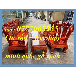 Bộ bàn ghế phòng khách minh quốc đào gỗ xoan ta