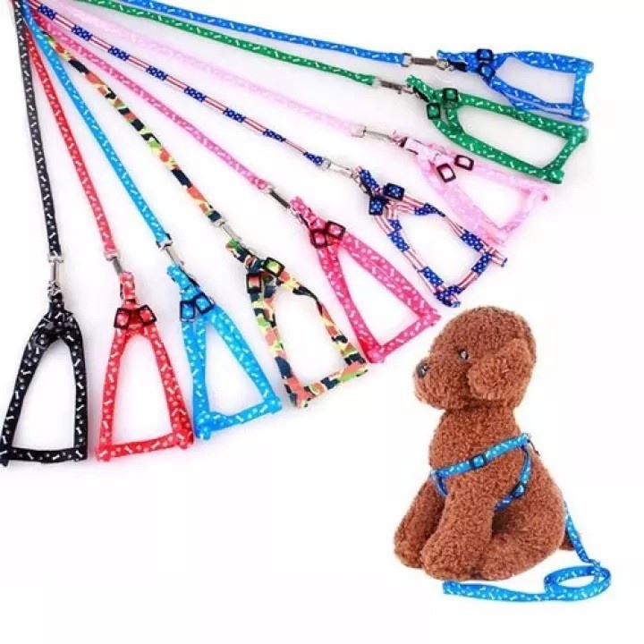 Hanpet-SP352 - Dây vải yên ngựa ( 2 size) dây dắt chó mèo bằng vải 1 lớp-HP10744TC