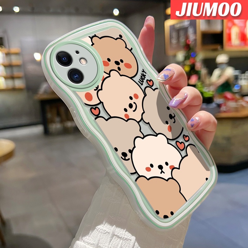 Ốp Điện Thoại Viền Gợn Sóng Hình Gấu Hoạt Hình Nhiều Màu Dễ Thương Cho OPPO A83 A59 A83 A59