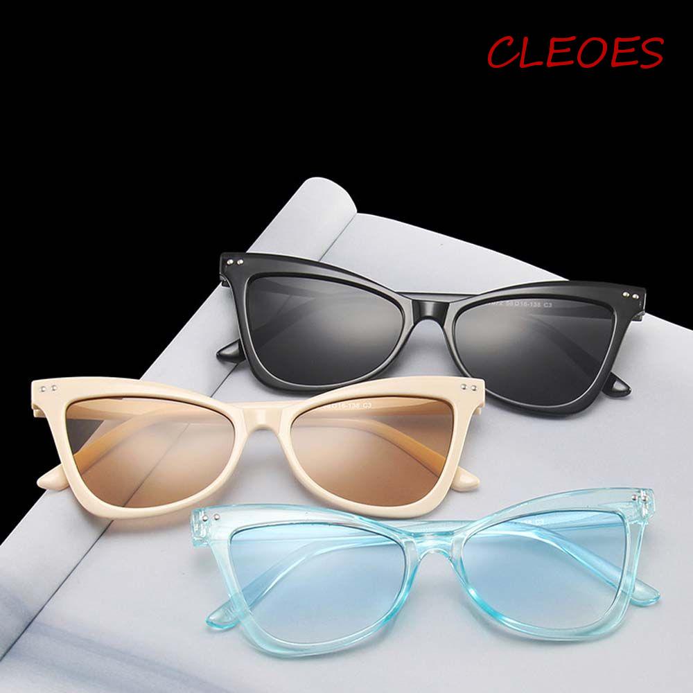 Kính Mát Hình Tam Giác Chống Tia UV Họa Tiết Da Báo Thời Trang Dành Cho Nữ