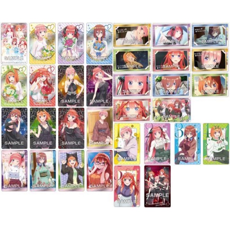 Gói Thẻ 5 Nàng Dâu metallic Car Gotoubun no Hanayome Pack nhân phẩm random
