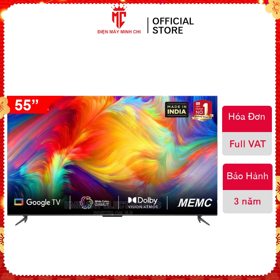 Google Tivi Mini LED TCL 4K 55 inch 55C835 Bảo Hành 3 Năm Màn Hình 4K