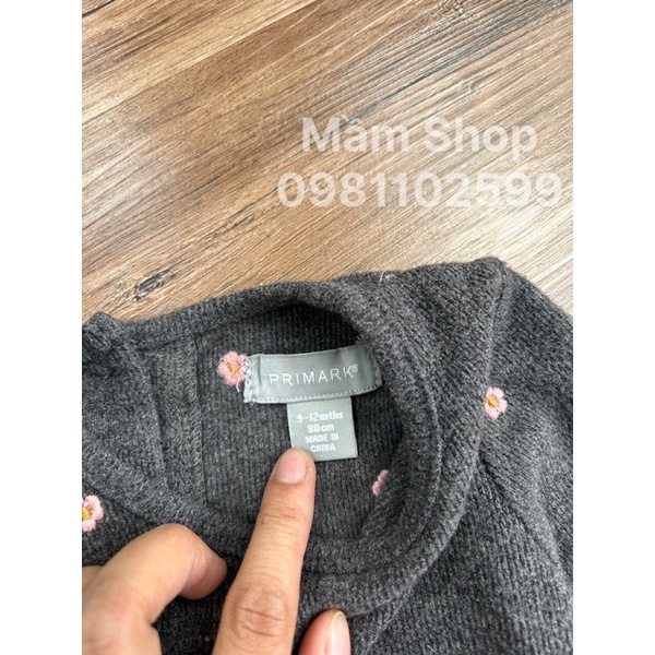 Váy Primark nhung thêu hoa bé gái