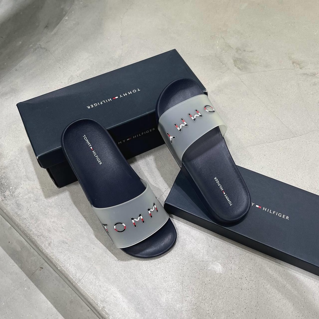 Dép Tommy Hilfiger Chính Hãng 🔴SIMPLE SNEAKER🔴 Dép Quai Ngang Nam Nữ Tommy