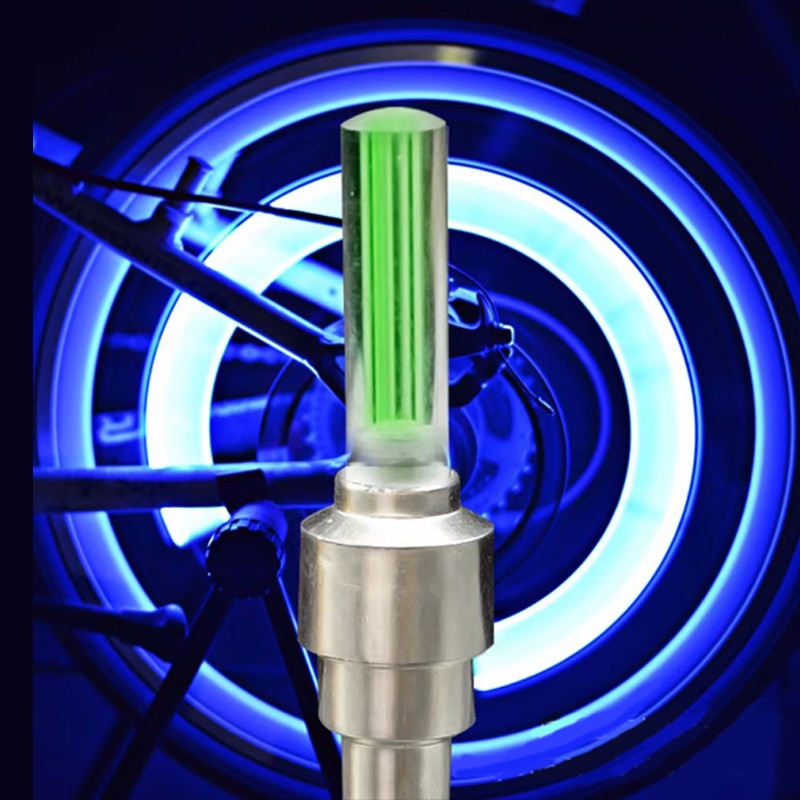 Đèn LED Mini Gắn Van Bánh Xe Đạp Leo Núi Tiện Dụng