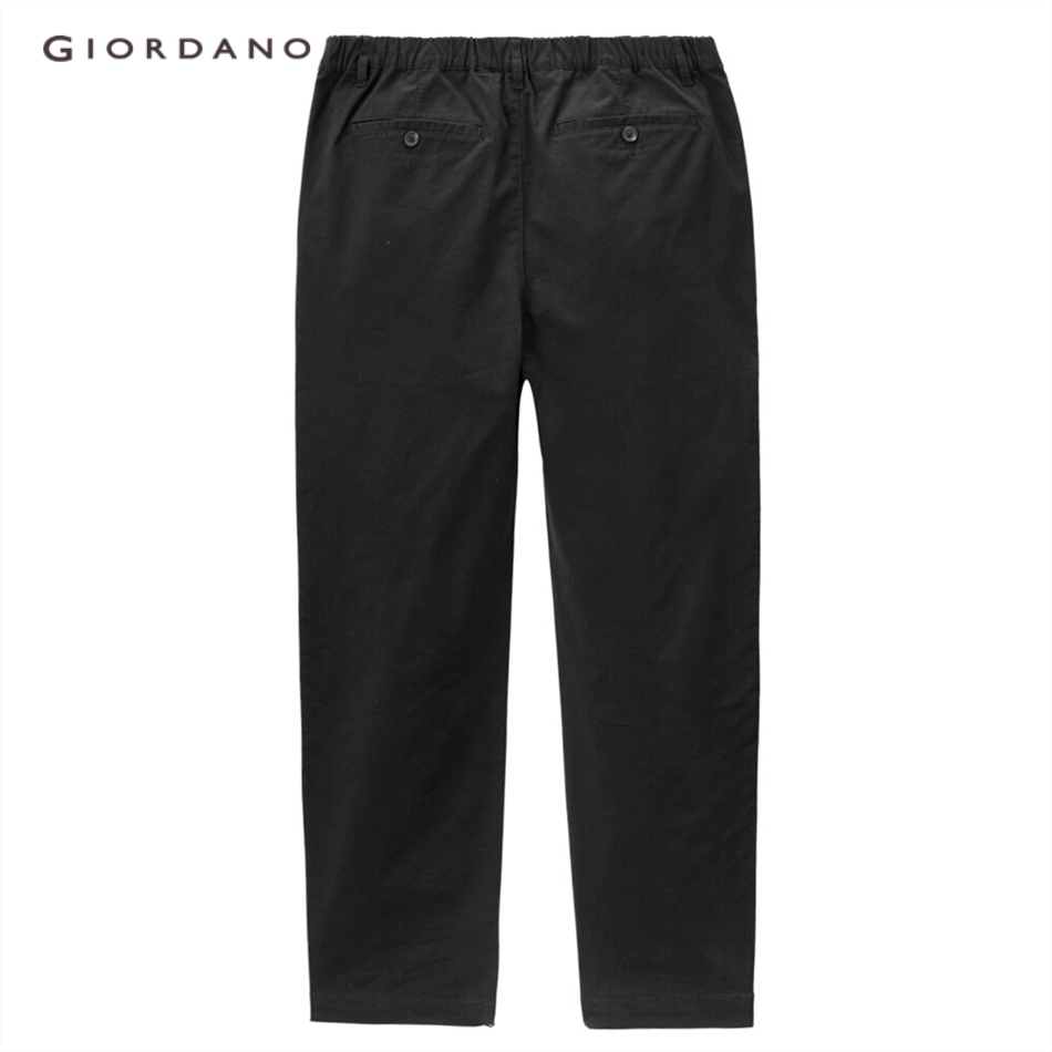 Quần 9 tất GIORDANO 01122348 cạp chun thoải mái kiểu mỏng nhẹ giản dị trẻ trung chất cotton đàn hồi cho nam