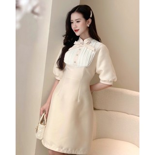 Đầm kem tafta BeautebyV