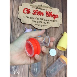 bình thìa silicon ăn dặm cho bé 90ml