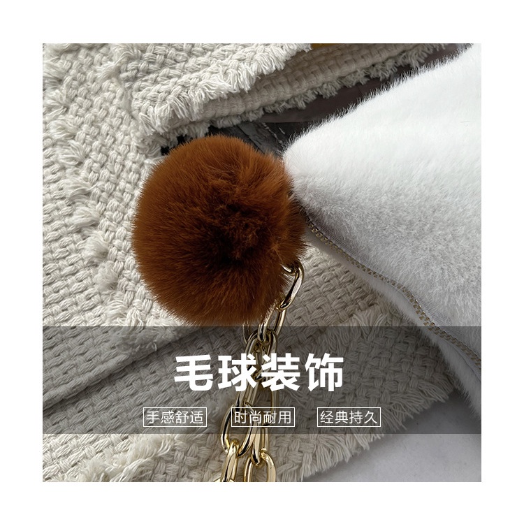 Túi Xách JASMIN NOIR Đeo Vai Chéo Hình Bán Nguyệt Phối Dây Xích Cá Tính Cho Nữ