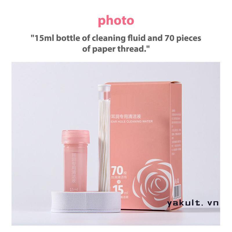 🎀 yakult 🎀Set dụng cụ làm sạch lỗ tai tiện dụng-chăm sóc khử trùng lỗ xỏ khuyên tai-chống tắc, dung dịch vệ sinh, rửa lỗ tai