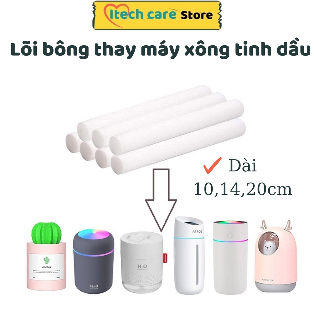 Lõi bông hút nước thay thế dùng cho máy phun sương tạo ẩm, máy khuếch tán tinh dầu