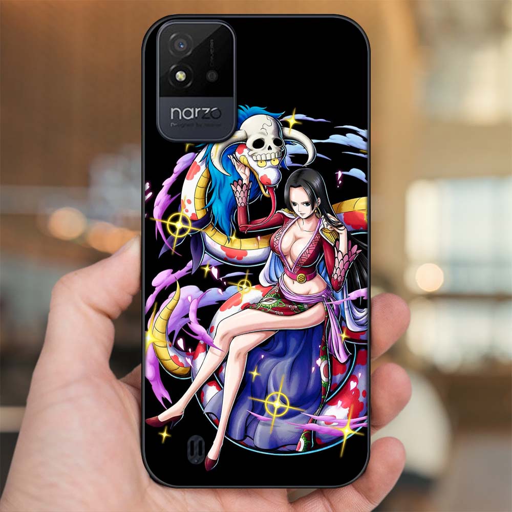 Ốp lưng Realme Narzo 50i viền đen in hình Boa Hancock One Piece Đảo Hải Tặc