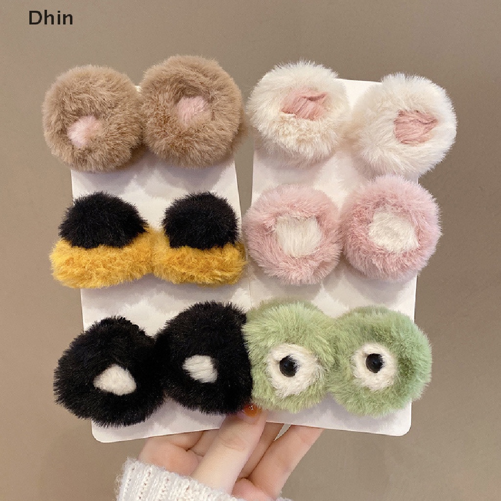 1 Kẹp Tóc Hình Tai Mèo Bằng Lông Nhung Mềm Mại Dễ Thương Xinh Xắn Cho Bé Gái