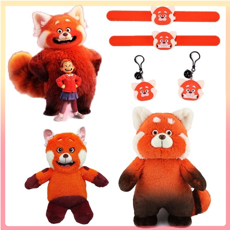 Gấu Trúc Nhồi Bông 33Cm Màu Đỏ Đáng Yêu