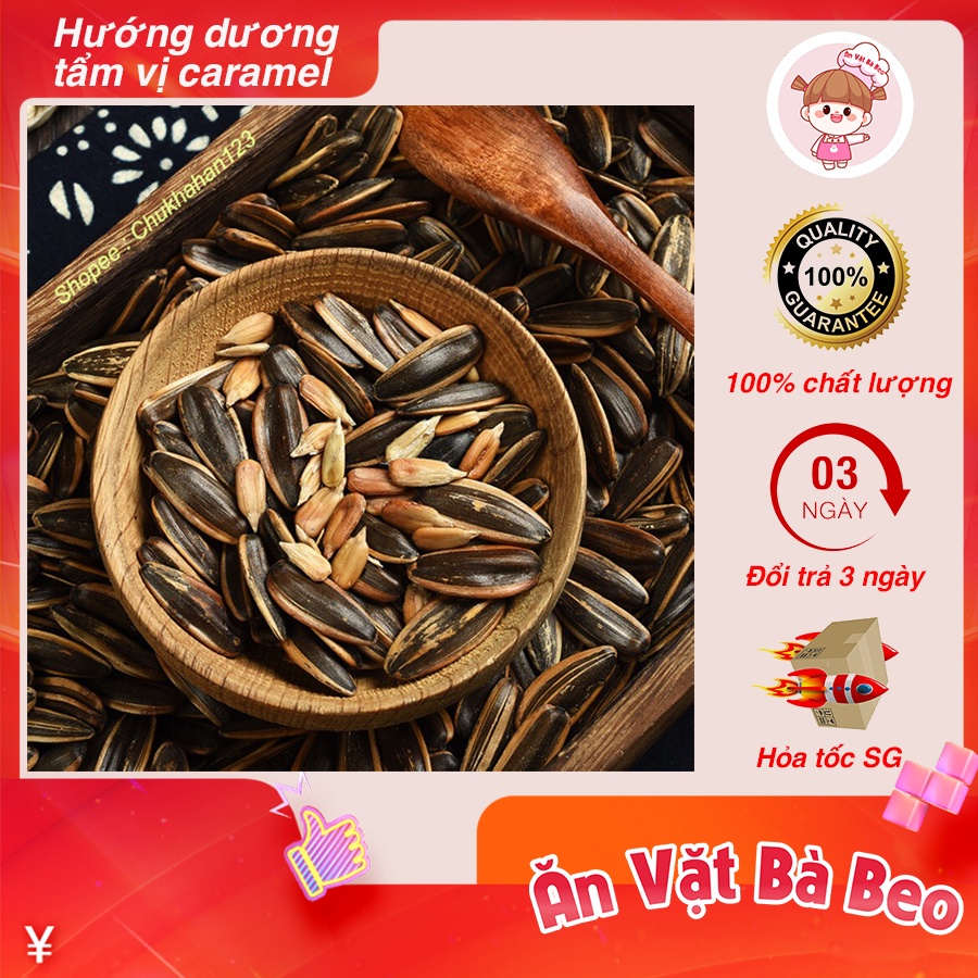 Hướng Dương Nhà Quê Tẩm Vị Caramel 500gr - Ăn Vặt Bà beo