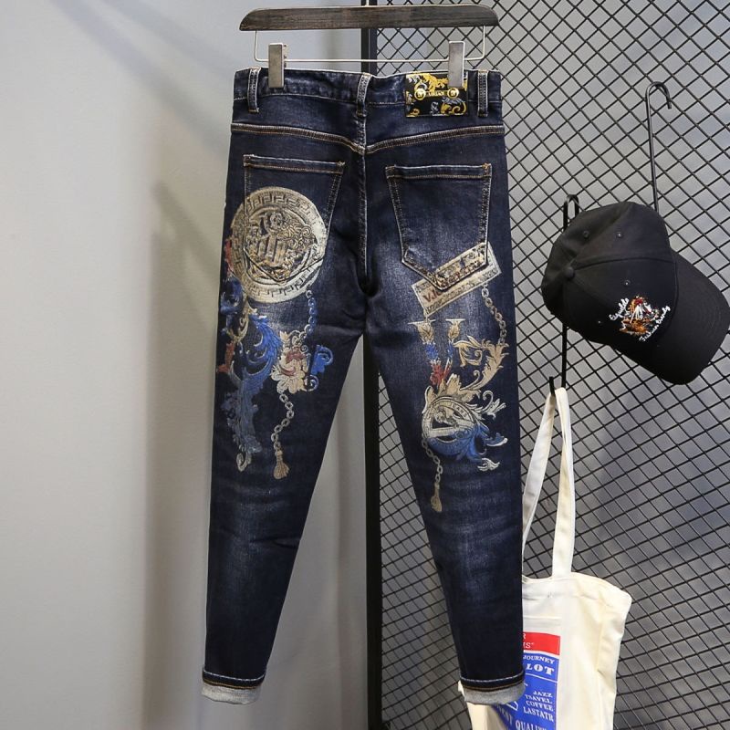 Quần Jeans Dài In Họa Tiết Graffiti Thời Trang Thu Đông Phong Cách Đường Phố Mới Cho Nam