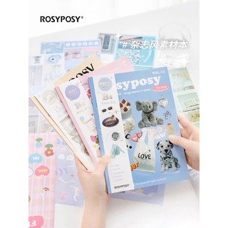 Sổ sticker 20 trang Rosy Posy cắt sẵn siêu đẹp tiện dụng giá lại hạt rẻ