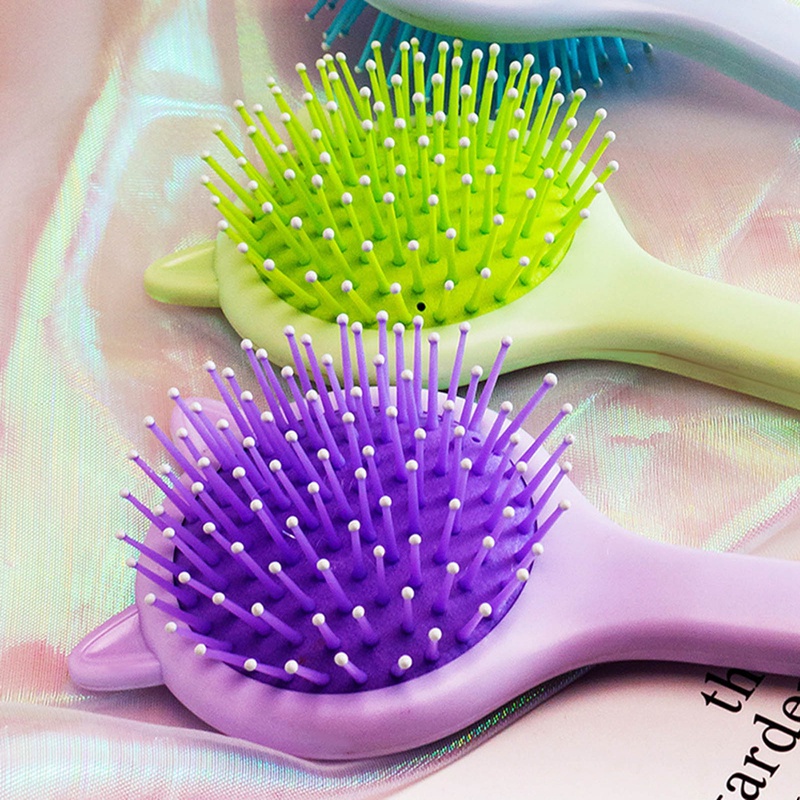 Lược Chải Tóc Mát Xa Da Đầu Kèm Gương Soi Hình Tai Mèo Dễ Thương