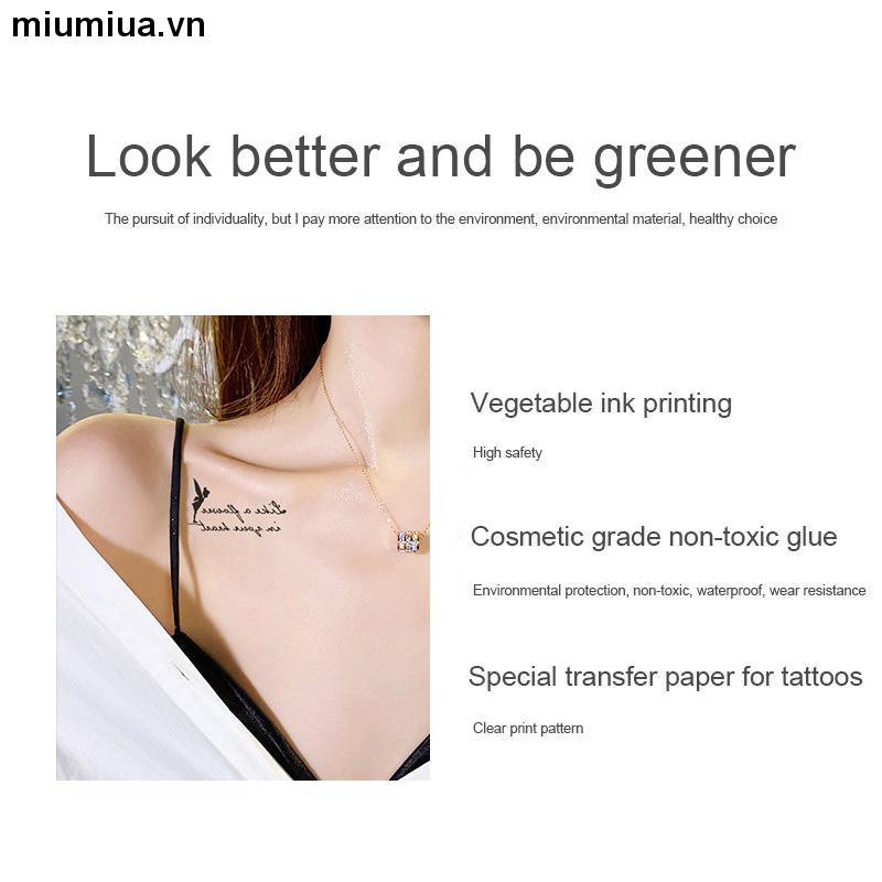 miumiuaHình Xăm Dán Tạm Thời Chữ Tiếng Anh Chống Thấm Nước 10~15 Ngày