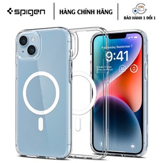 [HÀNG CHÍNH HÃNG] ỐP LƯNG IPHONE 14/13 SPIGEN CRYSTAL HYBRID MAGFIT WHITE