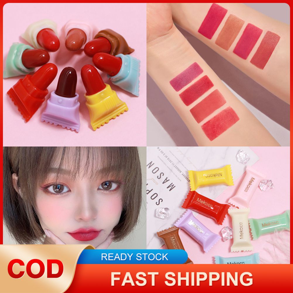 Set 8 Thỏi Son Sáp Mekoco Mini Hình Viên Kẹo Đáng Yêu