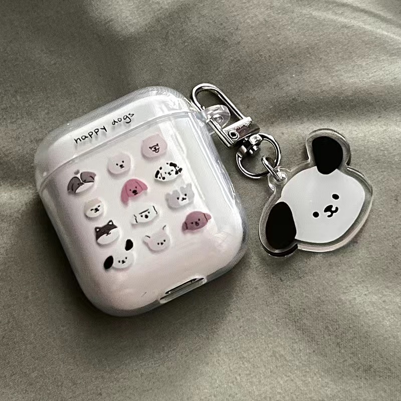 Vỏ Bảo Vệ Hộp Sạc Tai Nghe Bluetooth airpods pro 1 2 3 Chống Sốc Hình Cún Dễ Thương phim hoạt hình apple