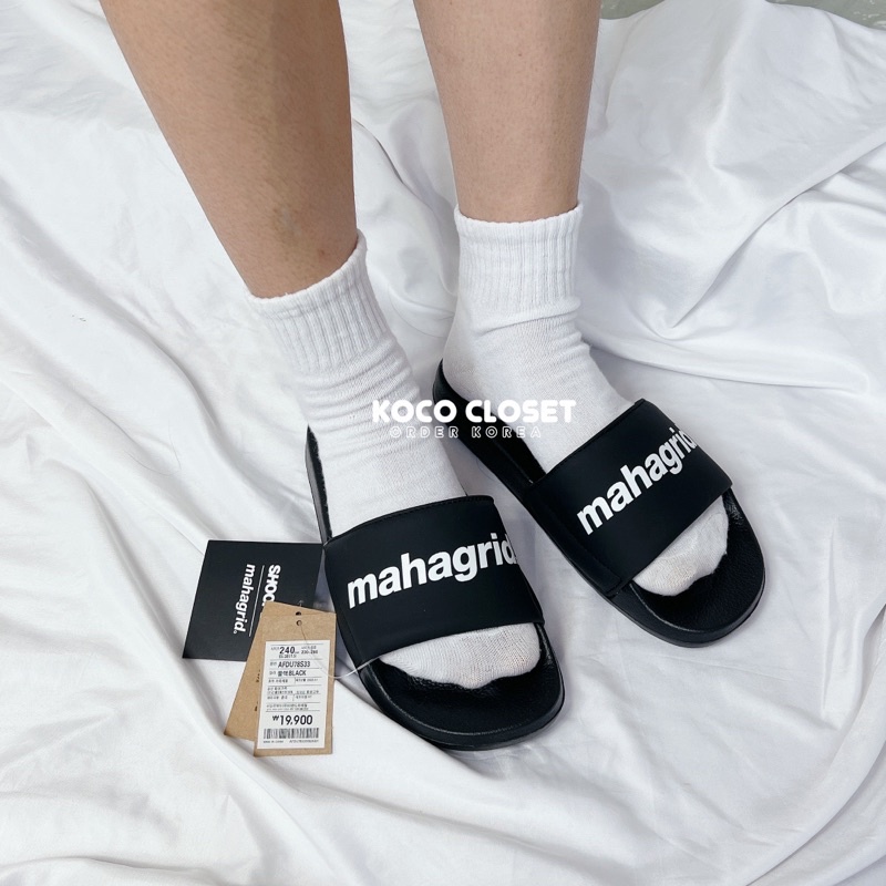 Dép Shoopen Mahagrid Quai Ngang màu Đen