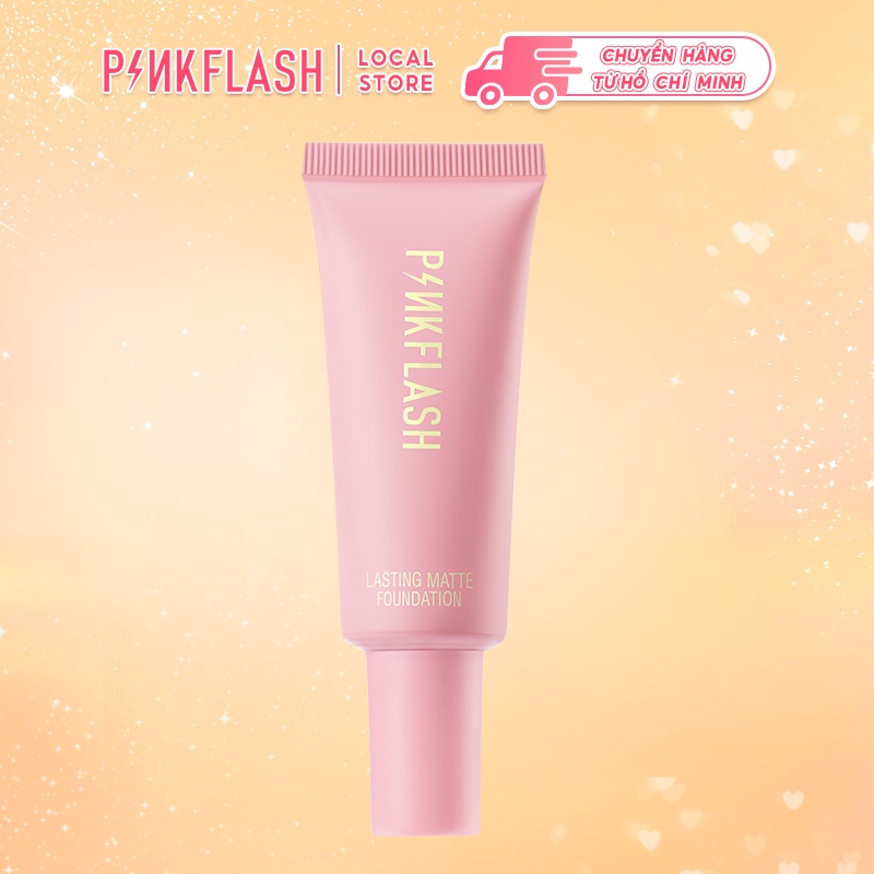 PINKFLASH Kem Nền Trang Điểm Lâu Trôi Nhẹ Nhàng Tiện Dụng 40g