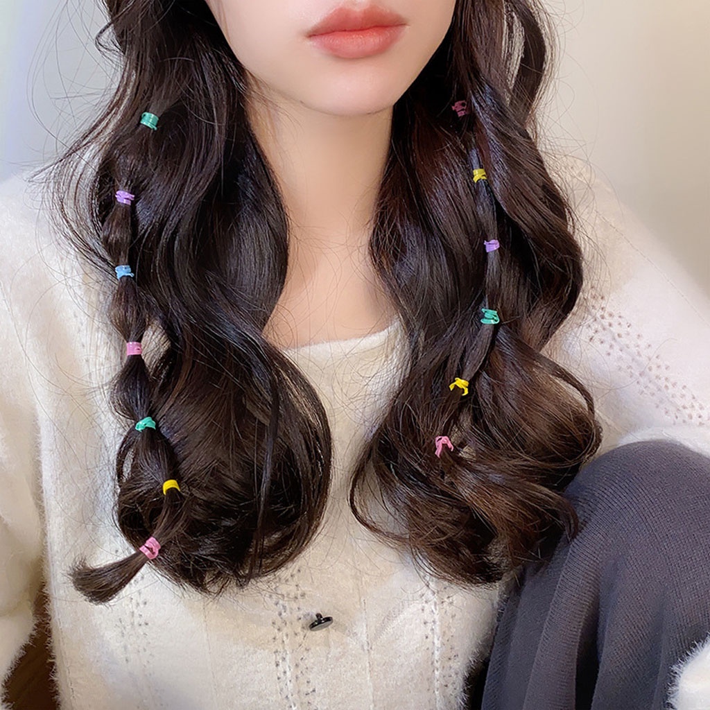 Túi zip hơn 200 dây cột tóc cao su co giãn cho bé gái CT25