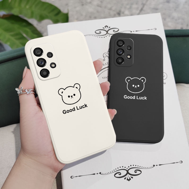 Ốp Điện Thoại Silicon Dẻo In Hình Gấu May Mắn Cho Samsung Galaxy A73 A53 A33 A23 5G