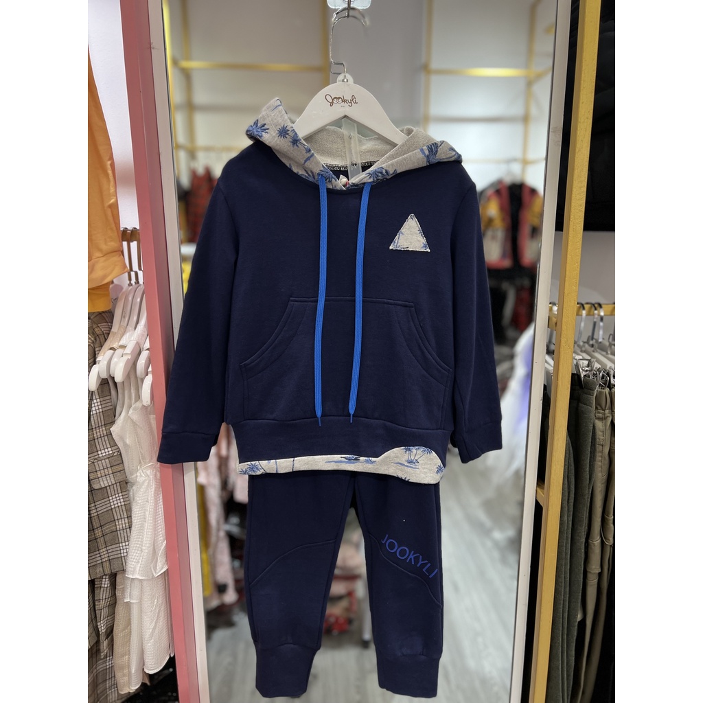 Bộ Hoodie JOOKYLI bé trai phối viền 93B0603