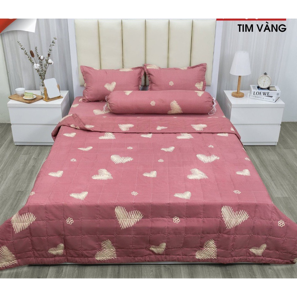 Bộ  ga gối poly cotton kích thước 1m4,1m5,1m6 chọn mẫu trong bài