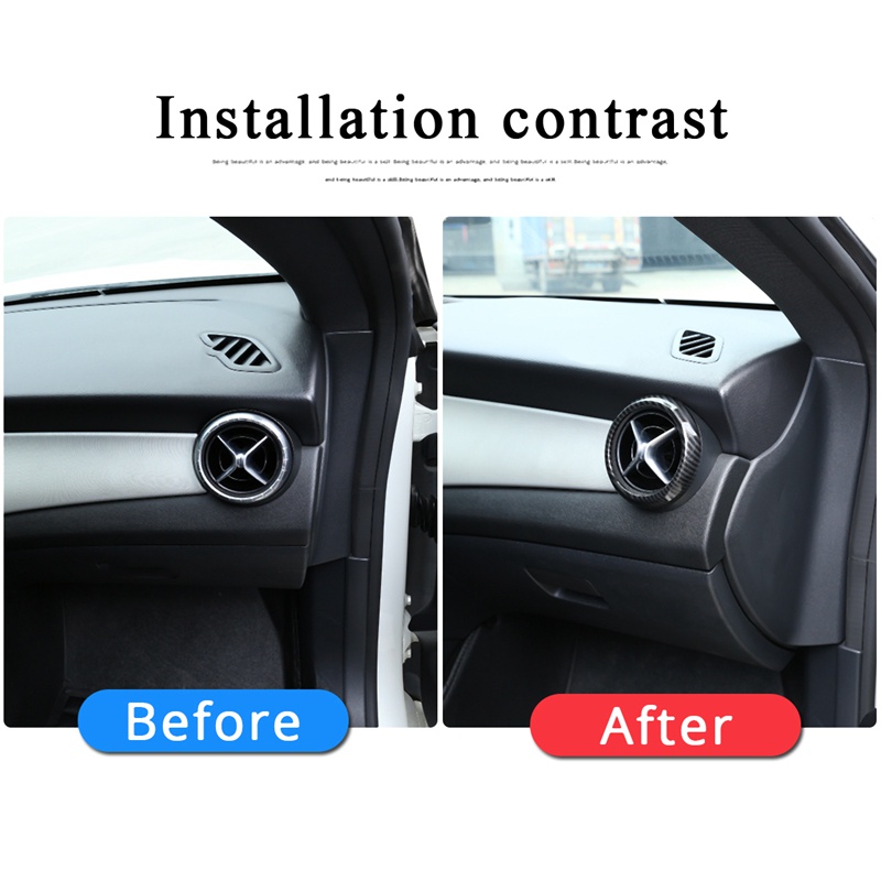 Set 5 Miếng Dán Trang Trí Lỗ Thông Gió Bằng Sợi Carbon Cho Mercedes Benz a B CLA GLA Class W176 W246