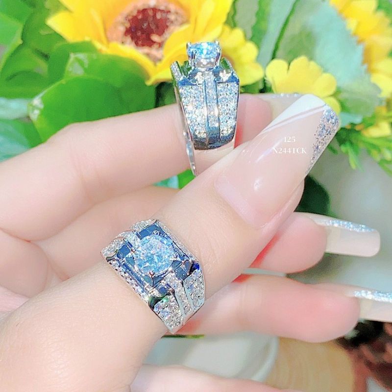 Nhẫn Nam Mạ Vàng Or Bạch Kim Kiểu Hàn Quốc - Đeo Thời Trang Y Nhẫn Thiệt Lokalo 4.1.23