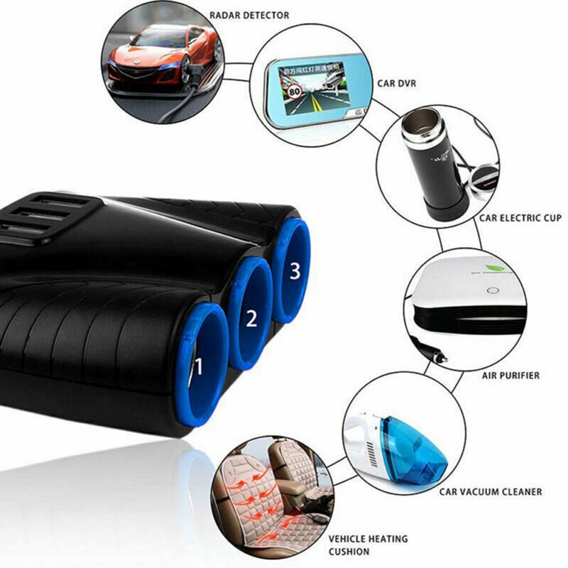 Tẩu Sạc Nuserw 3 Cổng USB 12V 24V Cho Xe Hơi