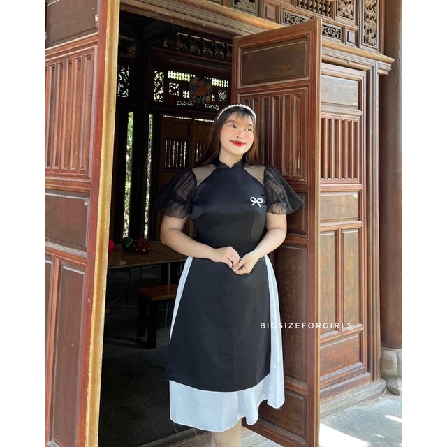 ÁO DÀI PHỐI LƯỚI - AD04