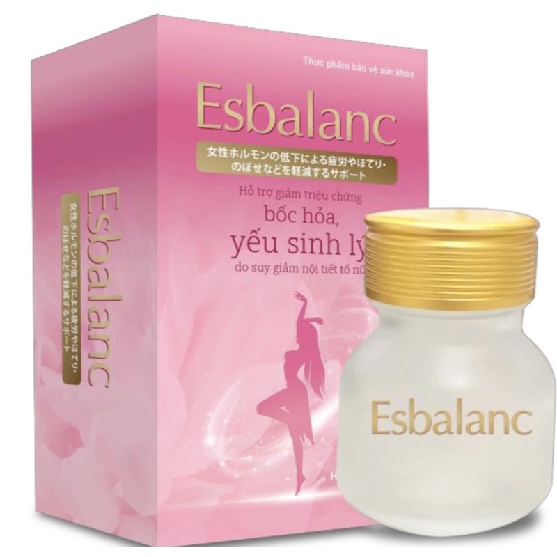 Viên uống cân bằng nội tiết tố nữ ESBALANC hết khô hạn, giảm bốc hoả, chống lão hoá, giảm nhăn, đẹp da