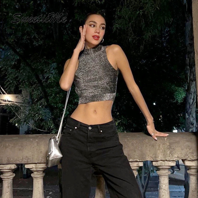 Áo Sát Nách Cổ Tròn Màu Trơn Thời Trang 2023 Cho Nữ