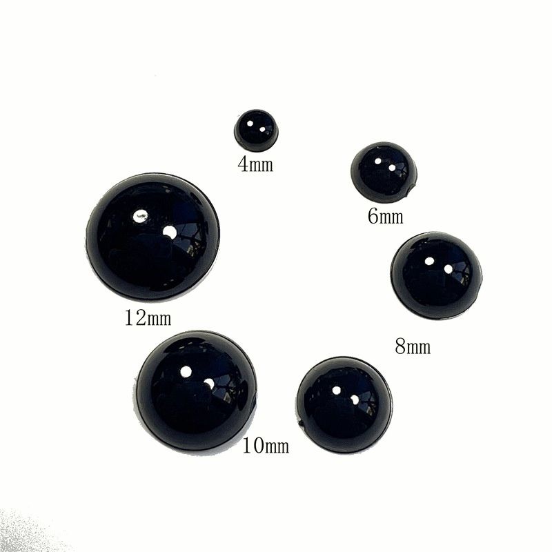 Set 100 mắt nhựa màu đen 3_12 cho búp bê/ gấu