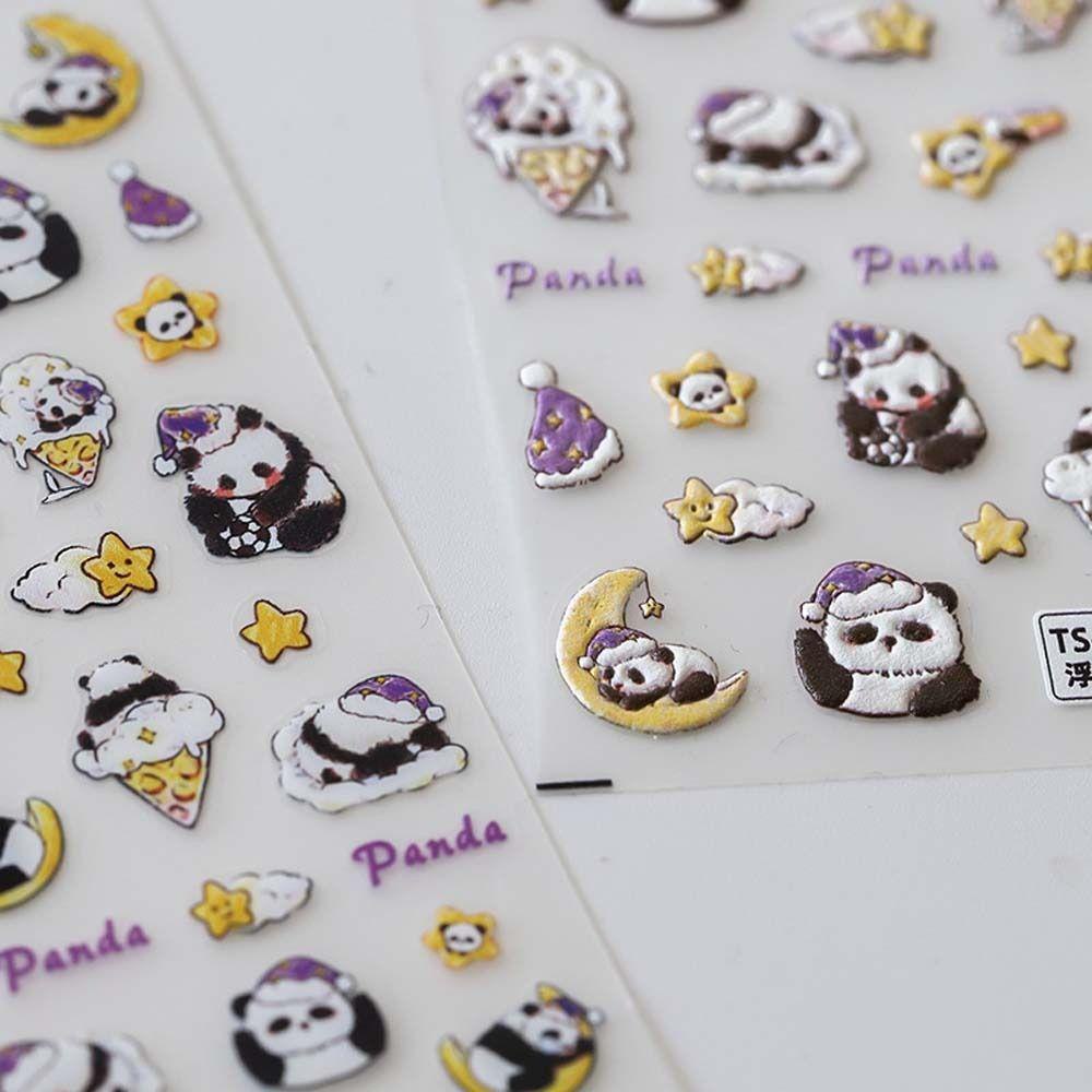 LOMBARD Miếng Dán Trang Trí Móng Tay Họa Tiết Hoạt Hình Dễ Thương